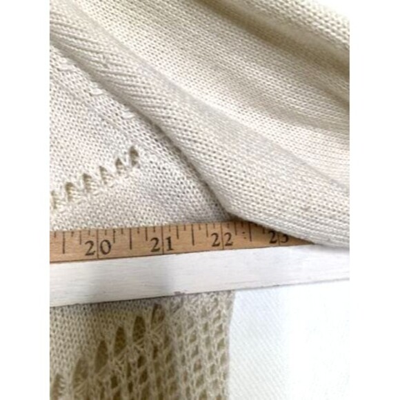 Knox Rose Cardigan Sweater Boho Women Sz XXL Ivory Open Front Sleeveless Crochet - Picture 7 of 10